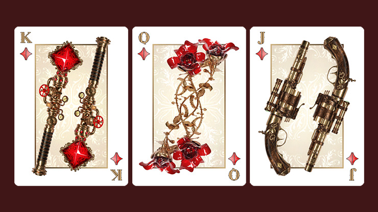 Victorian Steampunk, Silver Playing Cards - Image 5