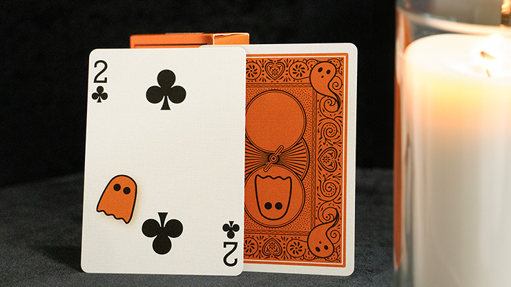 Bicycle Boo Back Playing Cards, Orange - Image 2