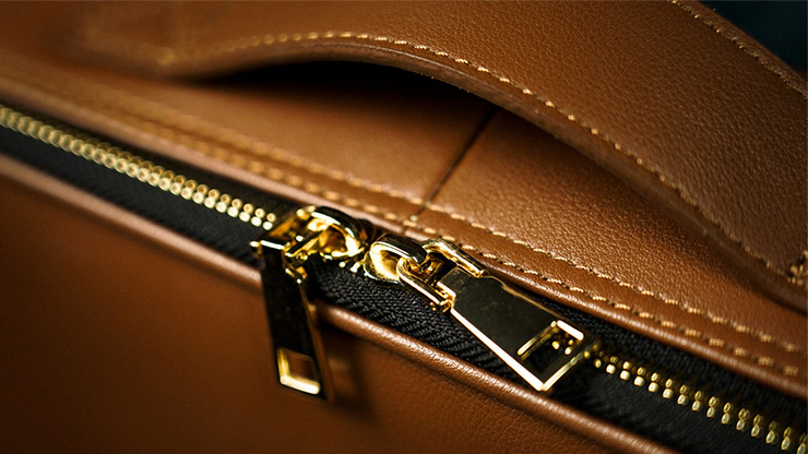 Luxury Genuine Leather Close-Up Bag, Tan by TCC - Image 2