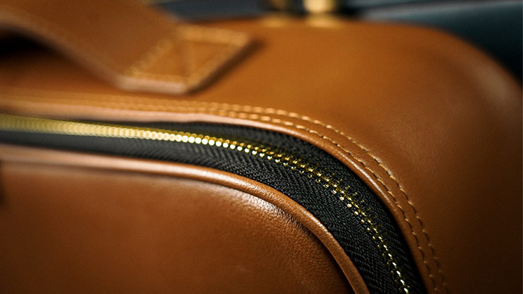 Luxury Genuine Leather Close-Up Bag, Tan by TCC