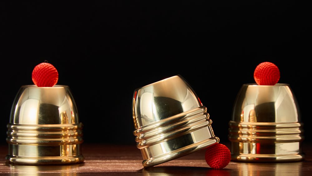 Cups and Balls Set, Brass With Black Matt Inner by Bluether Magic and Raphael - Image 2