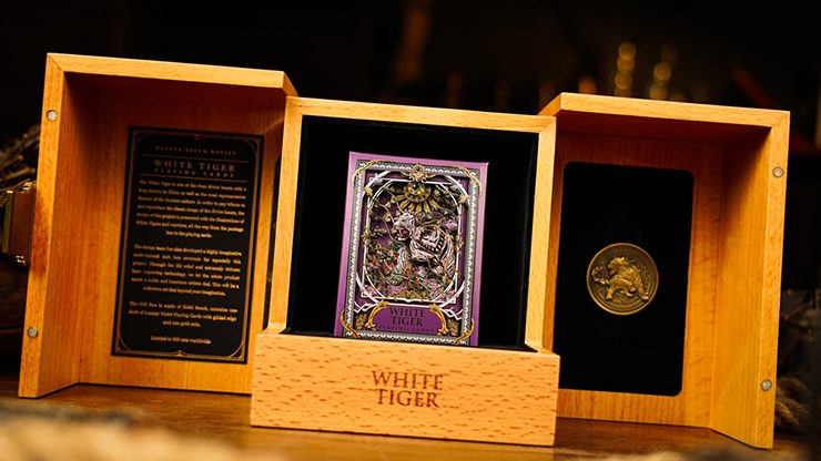 White Tiger Deluxe Wooden Box Set by Ark Playing Cards - Image 2