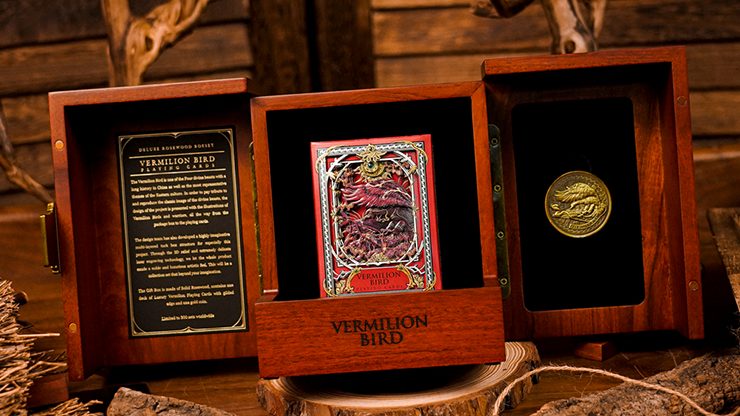 Vermilion Bird Deluxe Wooden Box Set by Ark Playing Cards - Image 2