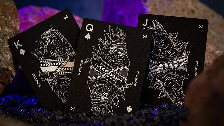 Godzilla x Kong: The New Empire Playing Cards - Godzilla, Black Standard Edition - Image 3