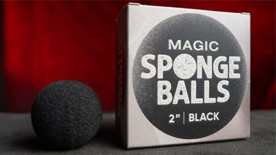 Magic Sponge Balls 50PK BLACK 2 inch by Murphy's Magic