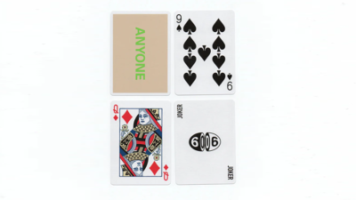Beige/Green Cap Logo ANYONE Playing Cards - Image 2