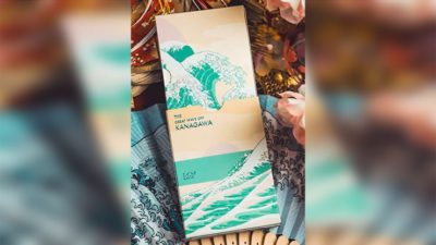The Great Wave off Kanagawa V3, Fresh Spring / Peppermint Green Playing Cards - Image 2