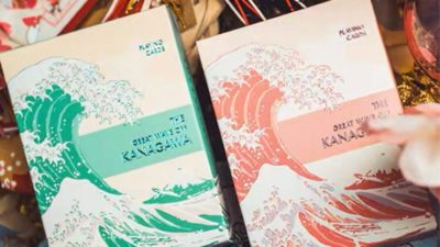 The Great Wave off Kanagawa V3, Fresh Spring / Peppermint Green Playing Cards - Image 6