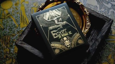 Egypt Mythology Black Edition, Pharaoh, Dark Gray Playing Cards