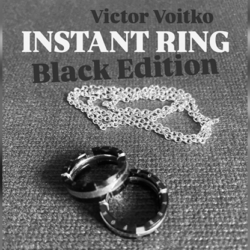 Instant Ring, silver/black, Size 12 by Viktor Voitko