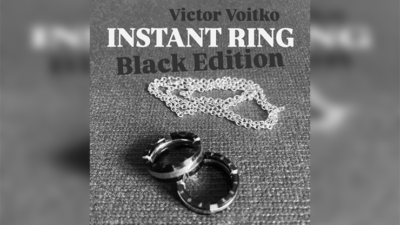 Instant Ring, silver/black, Size 11 by Viktor Voitko