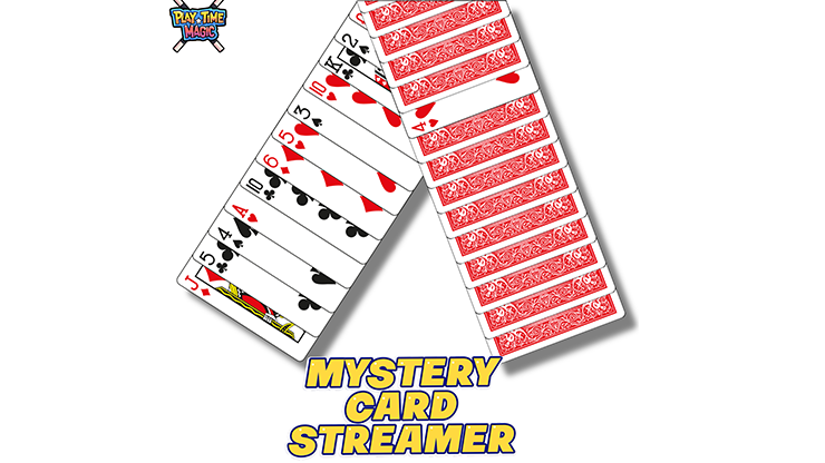 Mystery Card Streamer, Red 4 of Hearts by PlayTime Magic DEFMA - Image 2