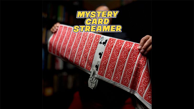 Mystery Card Streamer, Red 6 of Clubs by PlayTime Magic DEFMA