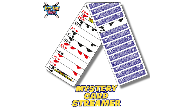 Mystery Card Streamer, Blue 6 of Clubs by PlayTime Magic DEFMA - Image 2