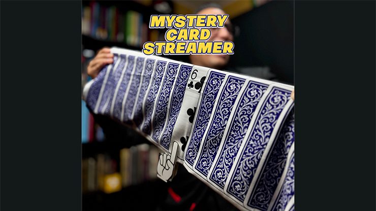 Mystery Card Streamer, Blue 6 of Clubs by PlayTime Magic DEFMA