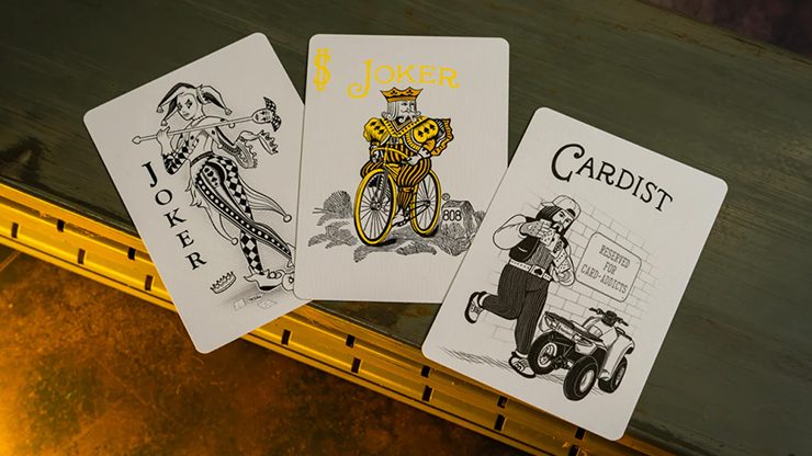 Bicycle Neon Rider Back Yellow-Starburst Deck Playing Cards - Image 3