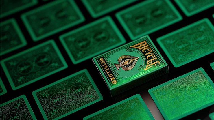 Bicycle Metalluxe Green Playing Cards by US Card Magic Co. - Image 2