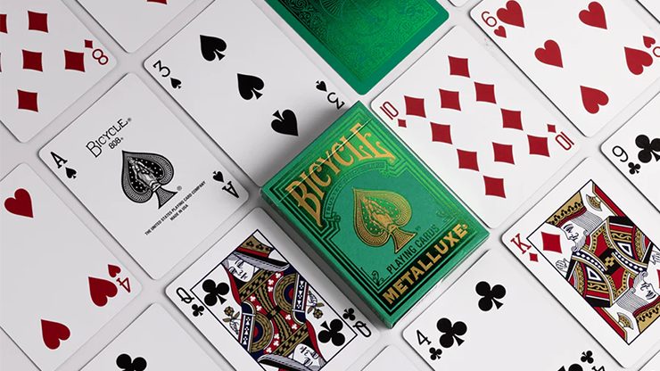 Bicycle Metalluxe Green Playing Cards by US Card Magic Co. - Image 3